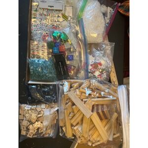 Craft Lot Christmas Deco Stones Stickers Wood Tiles Scrabble Parts Supplies‎